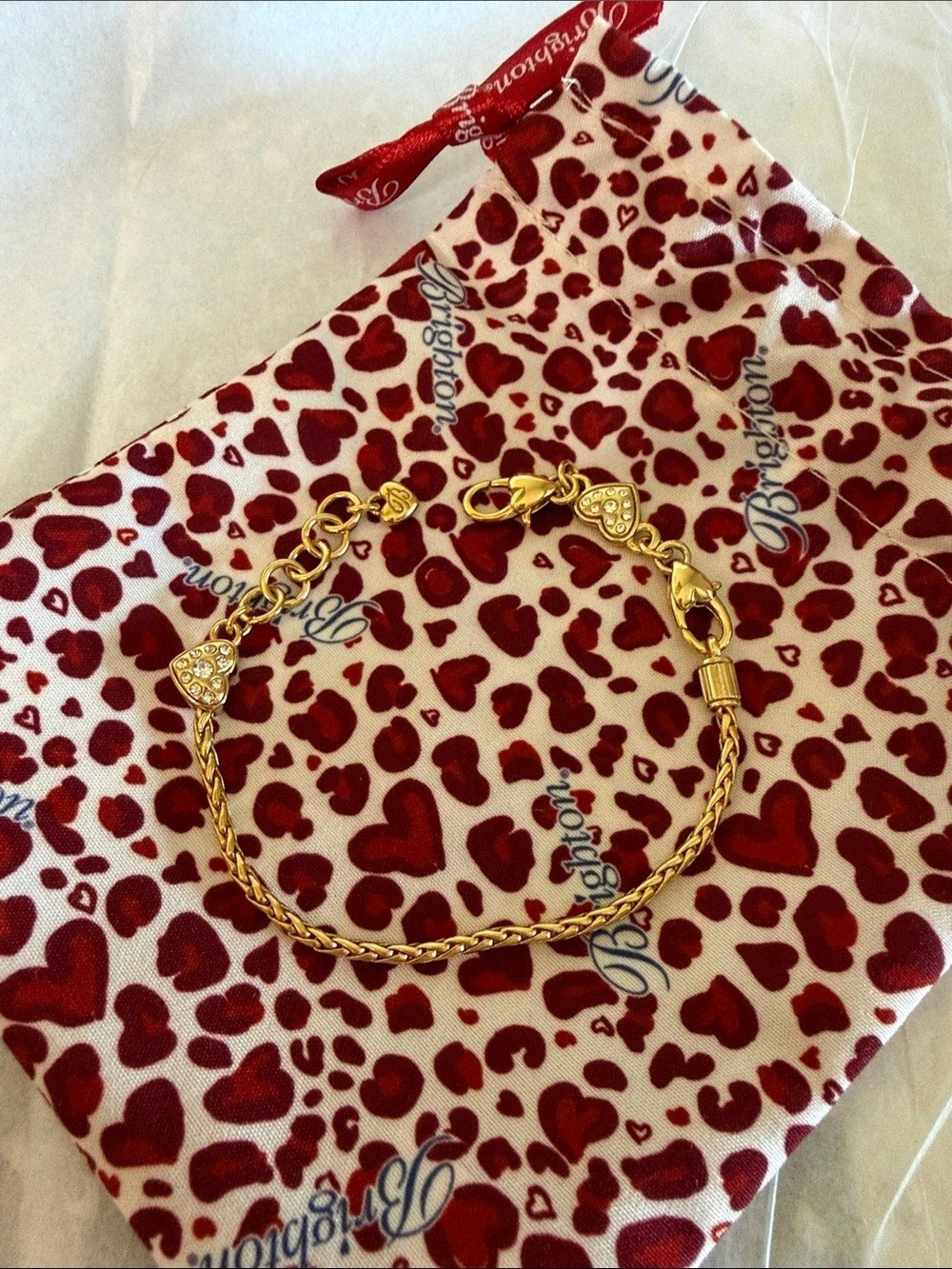 Brighton Gold-Tone Heart Charm Bracelet